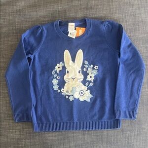 Gymboree Royal Blue Bunny Applique Sweater